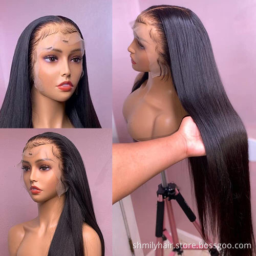 Wholesale Super Long Cambodian Full Lace Wigs Vendor Free Sample HD Swiss Lace Frontal Wig Virgin Remy Human Hair Wigs